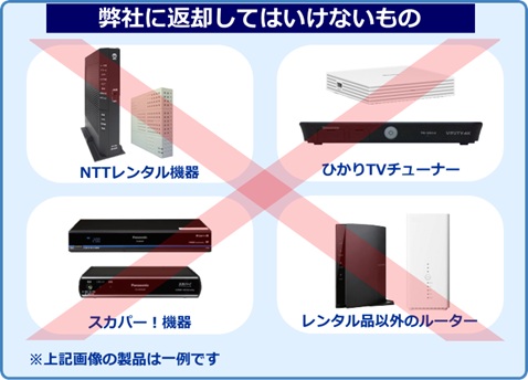 GMOとくとくBB光のWi-Fiルーター返却先へ送ってはいけないもの