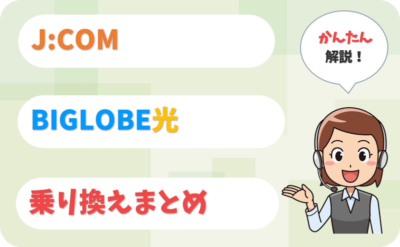 JCOMからBIGLOBE光へ乗り換え｜工事や手順、テレビの移行を解説